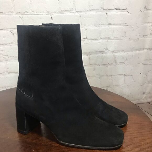 BALLY suede leather mid calf booties size 4.5 Euc - Picture 8 of 8